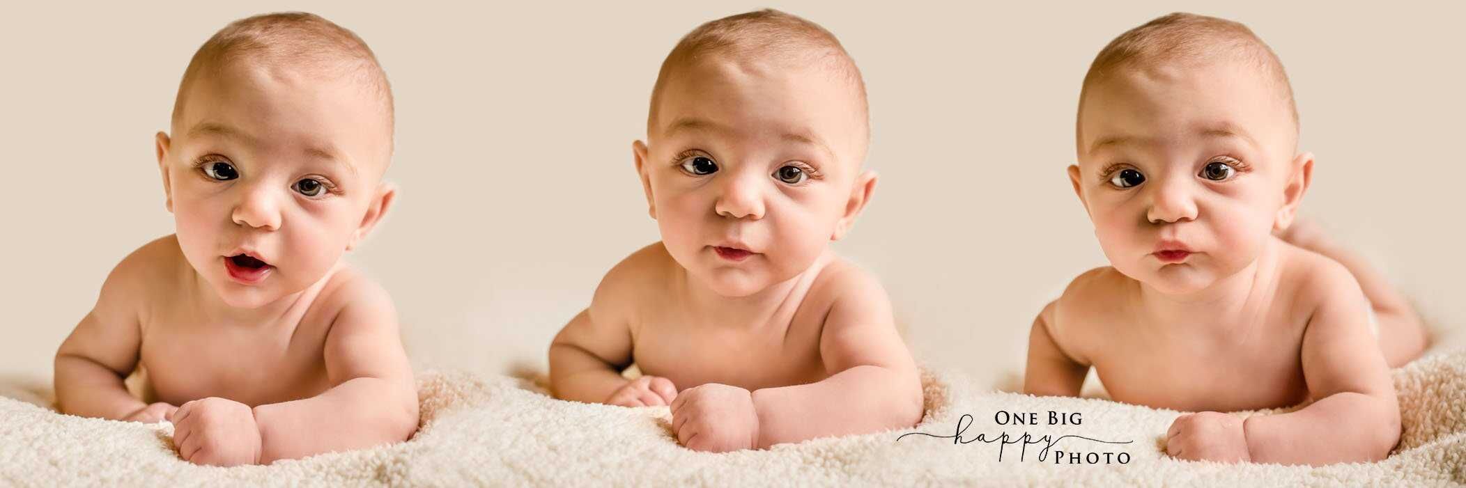 Same baby, 3 times across and isn't he cute Glastonbury CT Baby Photographer One Big Happy Photo www.onebighappyphoto.com/babies