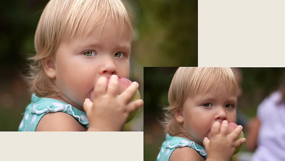 This is the SOOC version of the photo next to the Edited version. HUGE Difference!