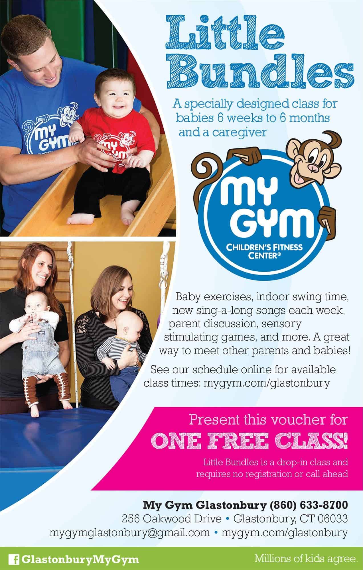 Giving parents of new babies something to do to get out of the house and to meet other moms with babies their kids' age. We do a circle time, help the babies stretch their muscles, tummy time, discussion time for parents, indoor swings, baby safe rides, songs, dances. All kinds of good stuff!