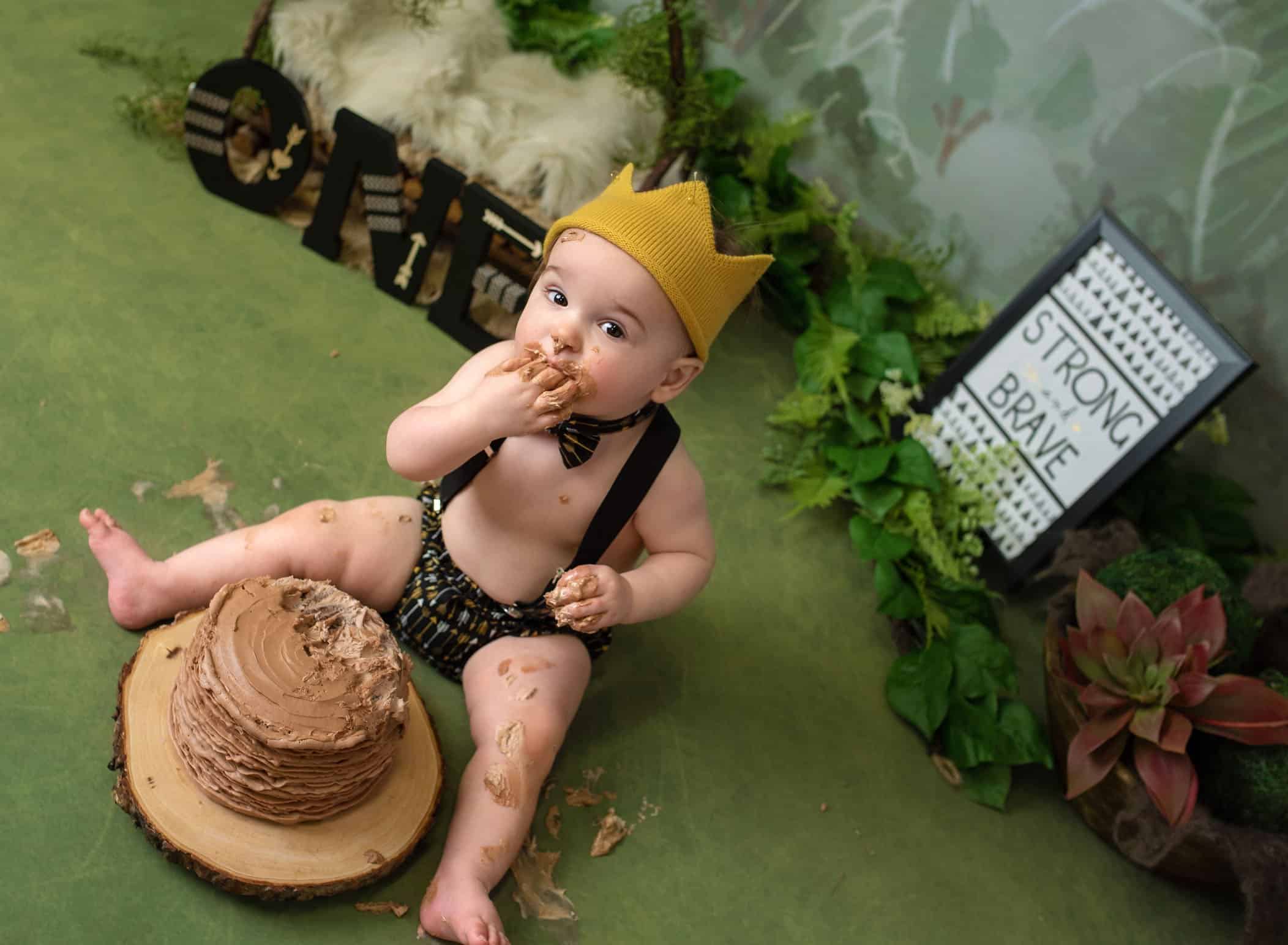 cake smash photography glastonbury ct first birthday photos