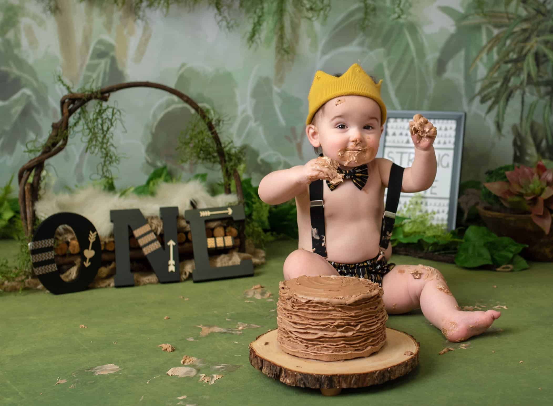 cake smash photography glastonbury ct first birthday photos