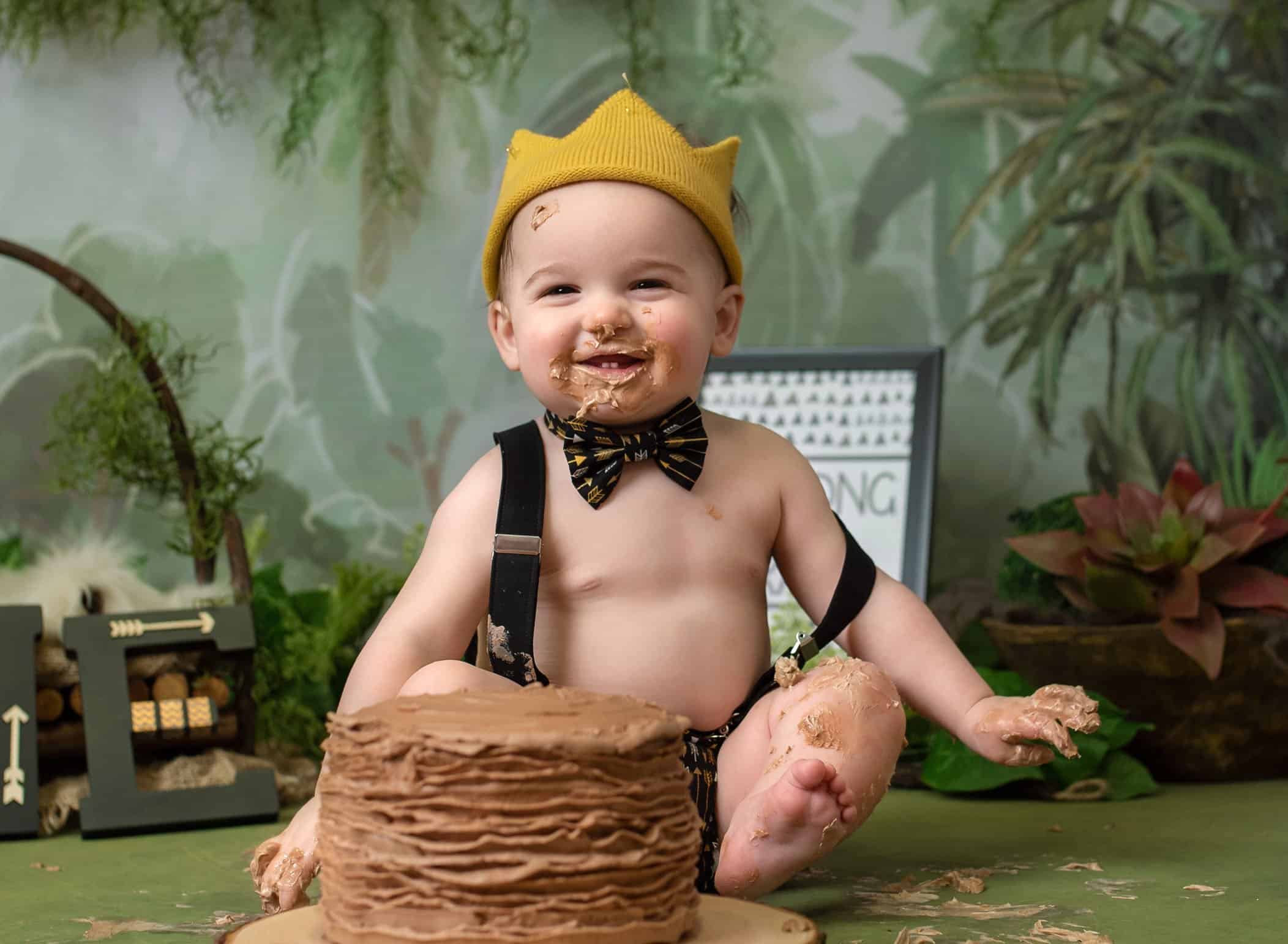 cake smash photography glastonbury ct first birthday photos