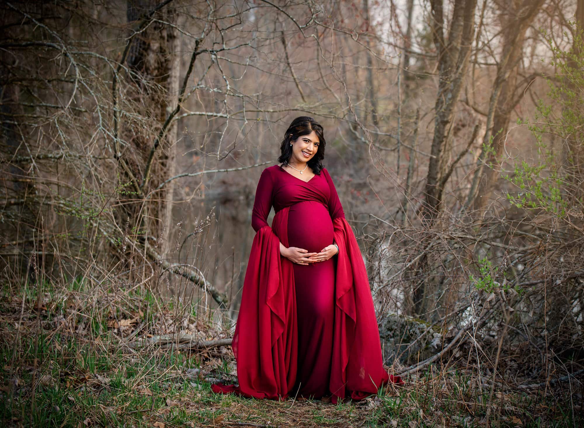 winter maternity photos no snow