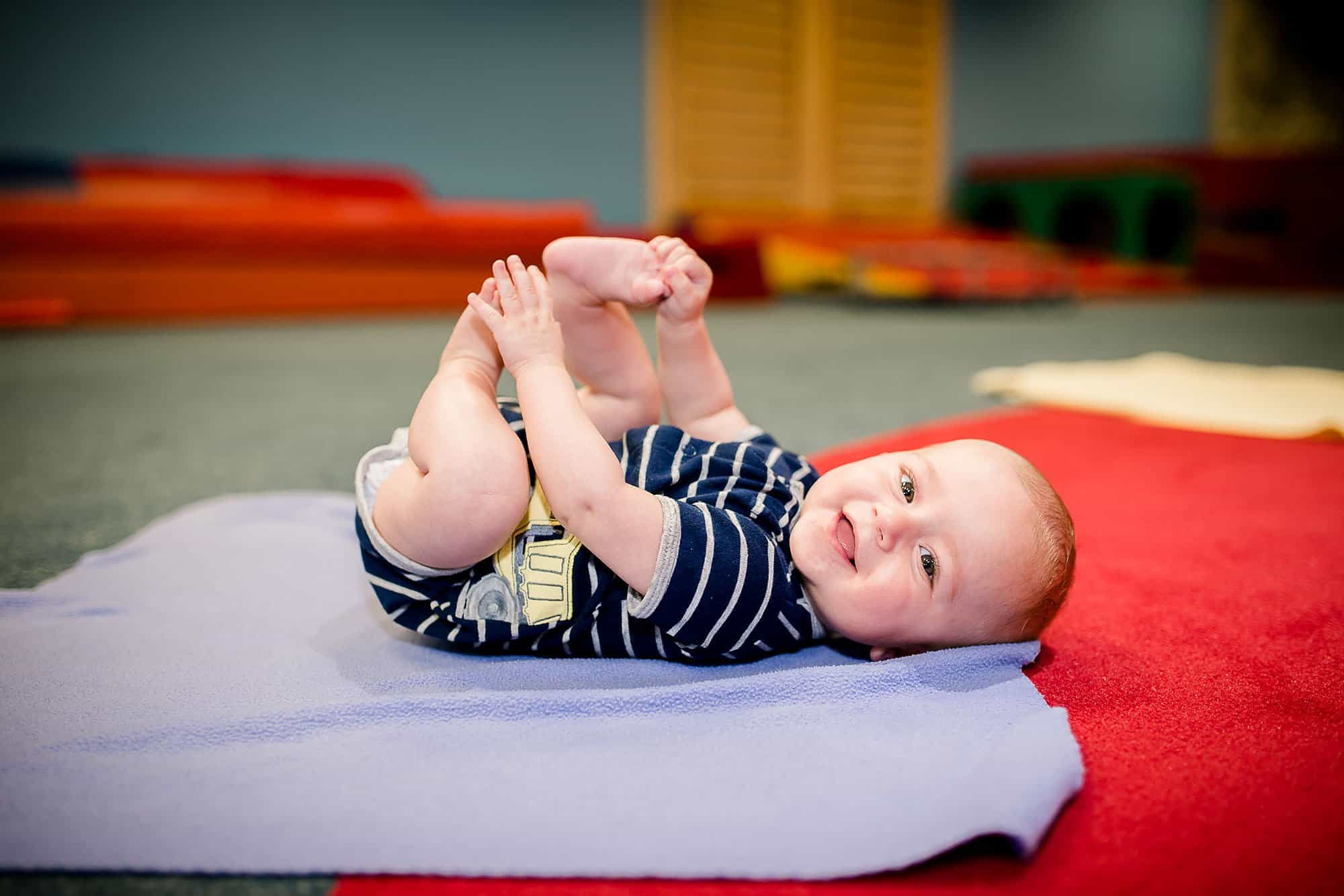 Happy baby at My Gym Glastonbury